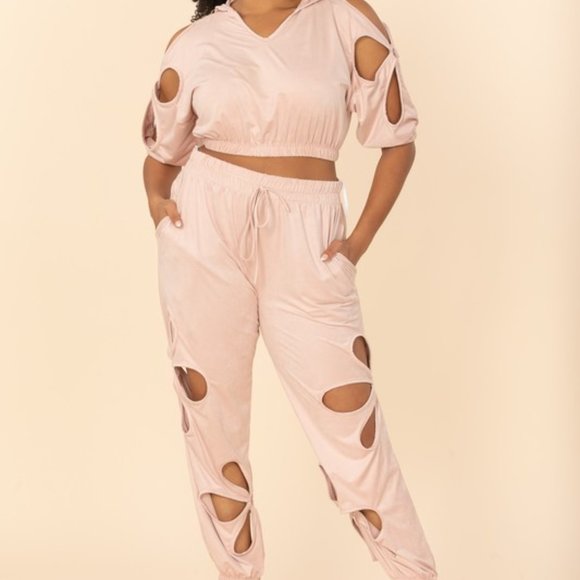 Hoodie Flower Cut-Out Set - Picture 8 of 11